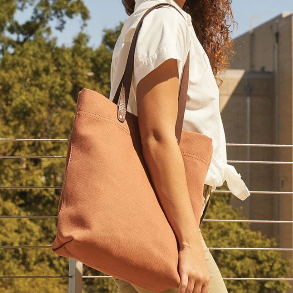 Nisolo Amber Canvas/Leather Tote Bag